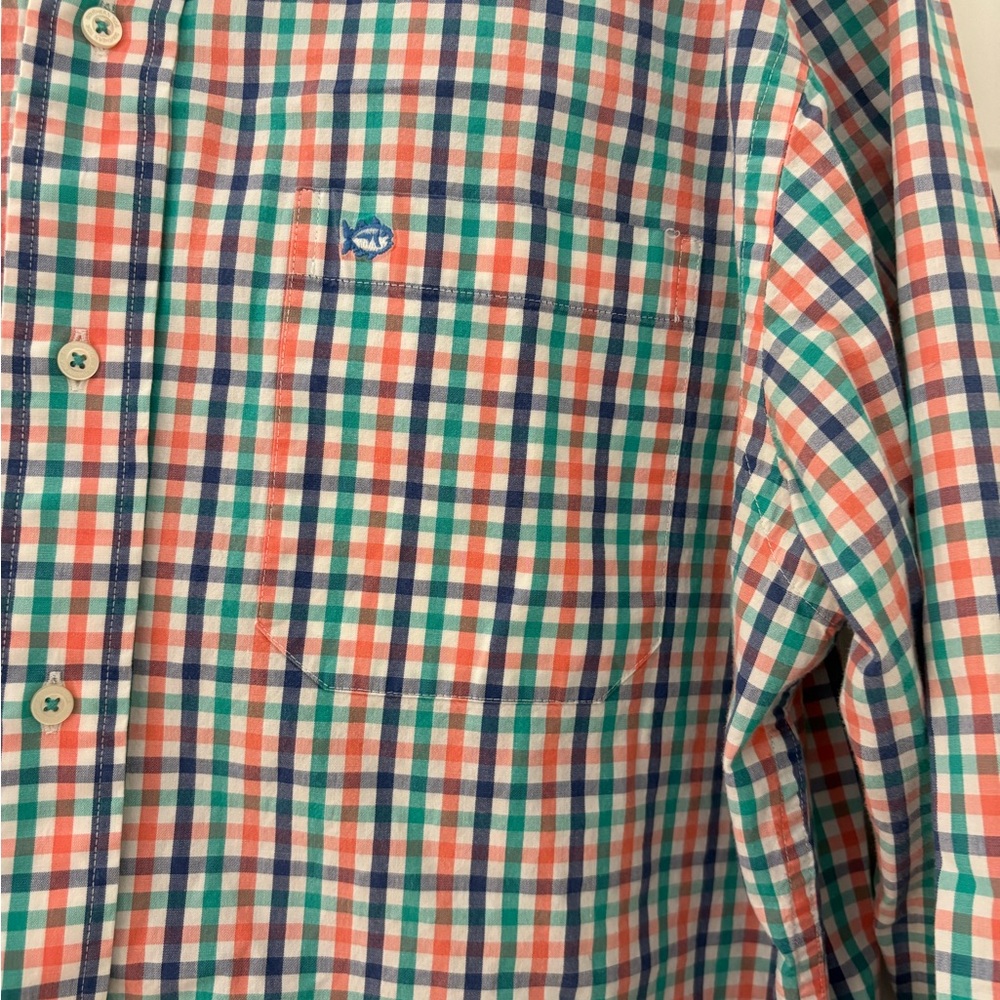 Southern Tide Multicolor Checkered Button-Down Sh… - image 2